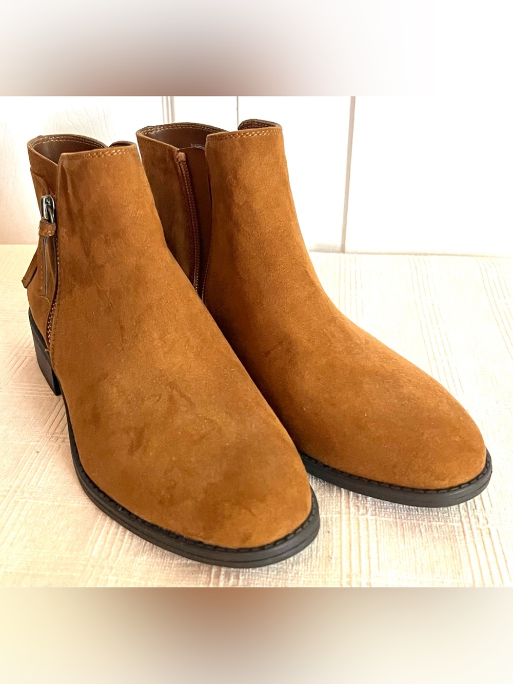 Joe Fresh Faux Suede Ankle Booties - Size 8 (NWOT)